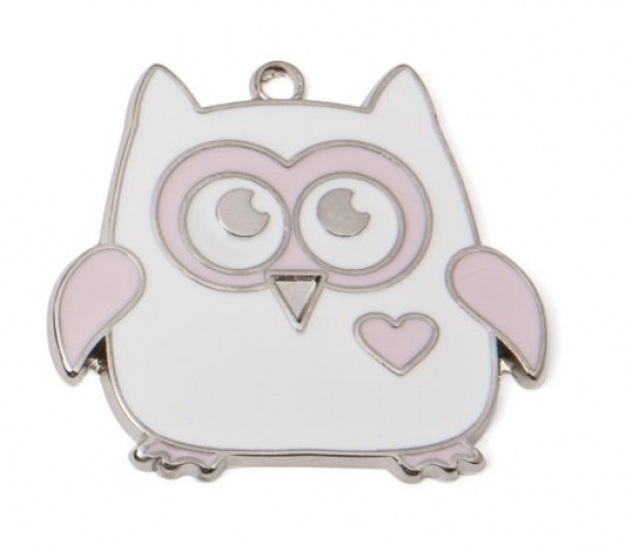 Μεταλλική Κουκουβάγια για Μπομπονιέρα Βάπτισης.